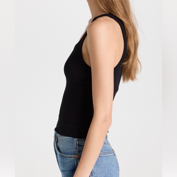 Re/Done X Hanes Crop Tank, made in USA, black, XS - Picture 4 of 15